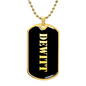 Dewitt v2 - 18k Gold Finished Luxury Dog Tag Necklace