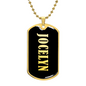 Jocelyn v02 - 18k Gold Finished Luxury Dog Tag Necklace