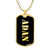 Adan v2 - 18k Gold Finished Luxury Dog Tag Necklace