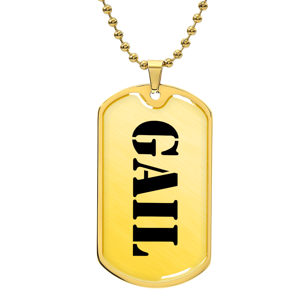 Gail - 18k Gold Finished Luxury Dog Tag Necklace