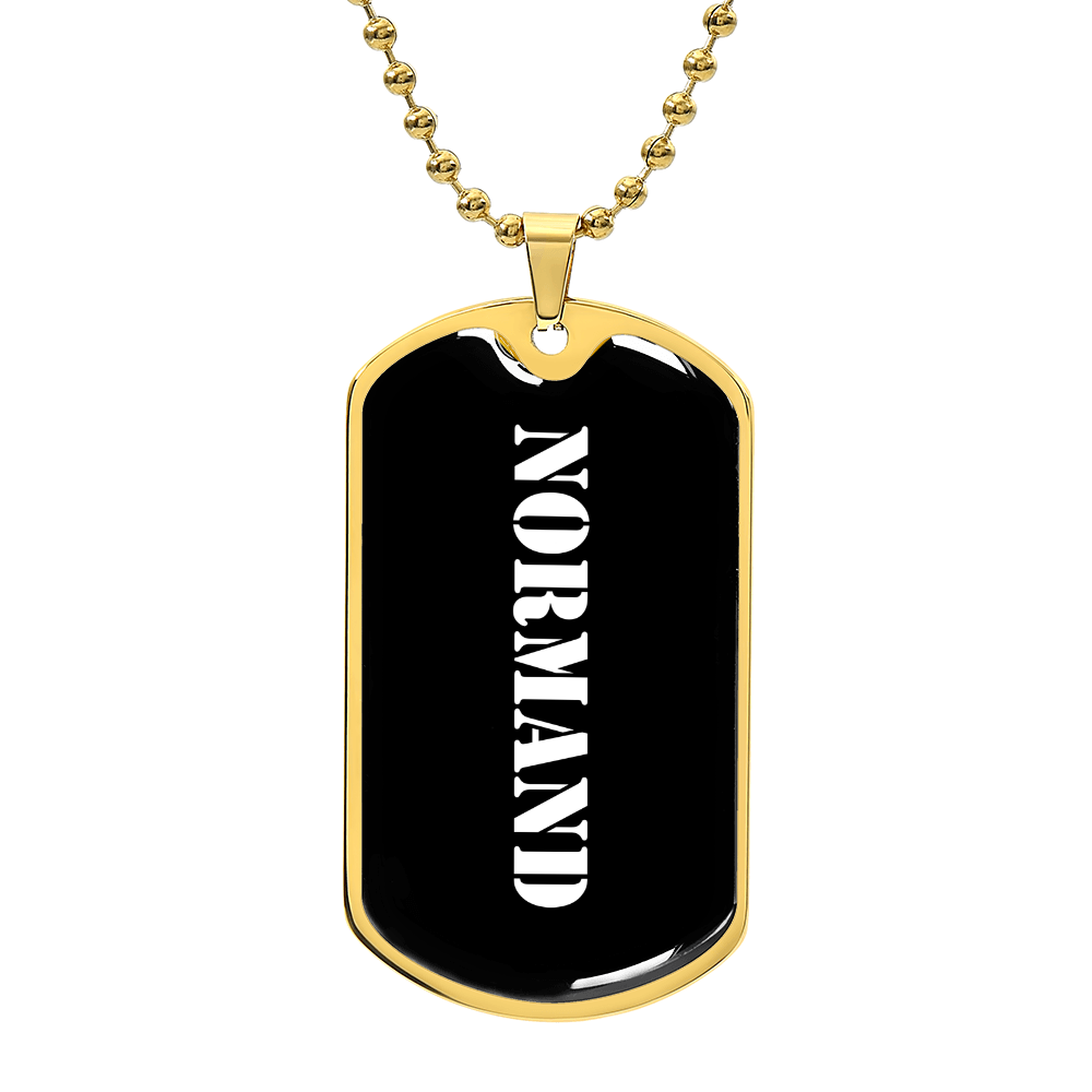 Normand v3 - 18k Gold Finished Luxury Dog Tag Necklace