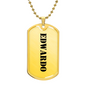 Edwardo - 18k Gold Finished Luxury Dog Tag Necklace