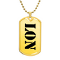 Lon - 18k Gold Finished Luxury Dog Tag Necklace