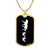 Mama Wolf With 2 Pups v3 - 18k Gold Finished Luxury Dog Tag Necklace