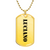 Luciano - 18k Gold Finished Luxury Dog Tag Necklace