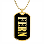 Fern v02 - 18k Gold Finished Luxury Dog Tag Necklace