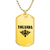 Yolanda v01a - 18k Gold Finished Luxury Dog Tag Necklace