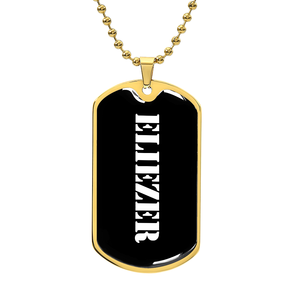 Eliezer v3 - 18k Gold Finished Luxury Dog Tag Necklace