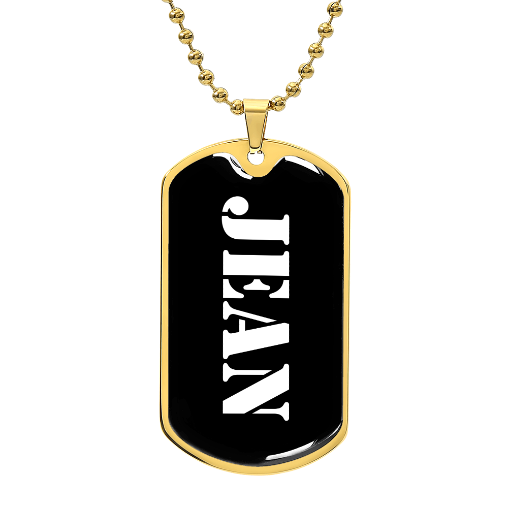 Jean v3 - 18k Gold Finished Luxury Dog Tag Necklace