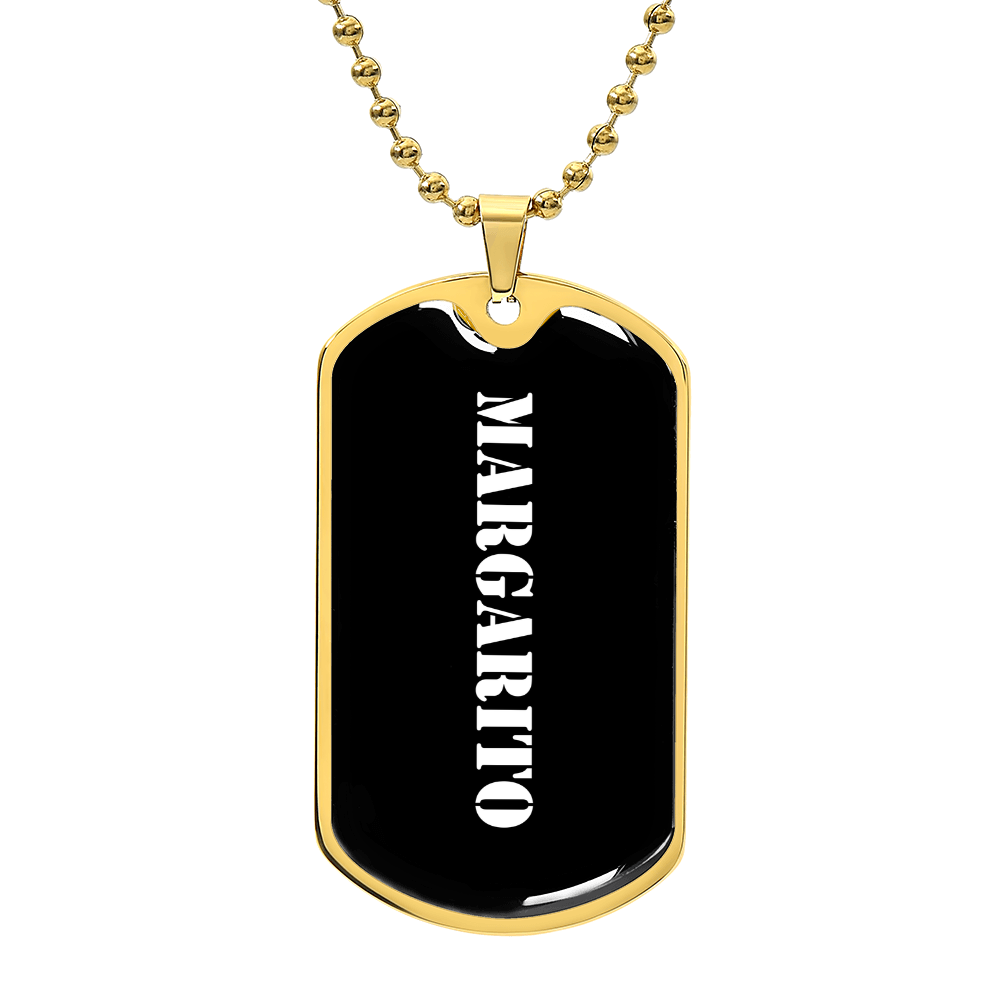 Margarito v3 - 18k Gold Finished Luxury Dog Tag Necklace