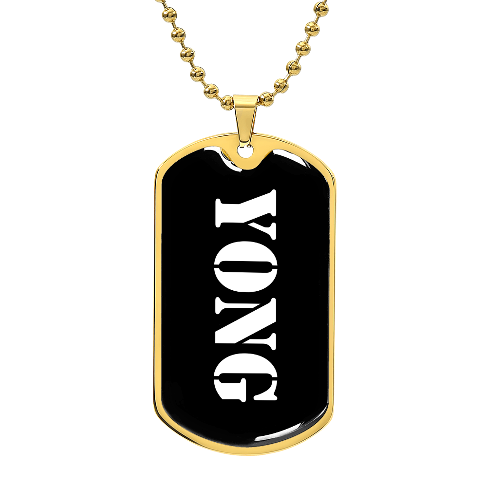 Yong v3 - 18k Gold Finished Luxury Dog Tag Necklace