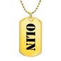 Olin - 18k Gold Finished Luxury Dog Tag Necklace