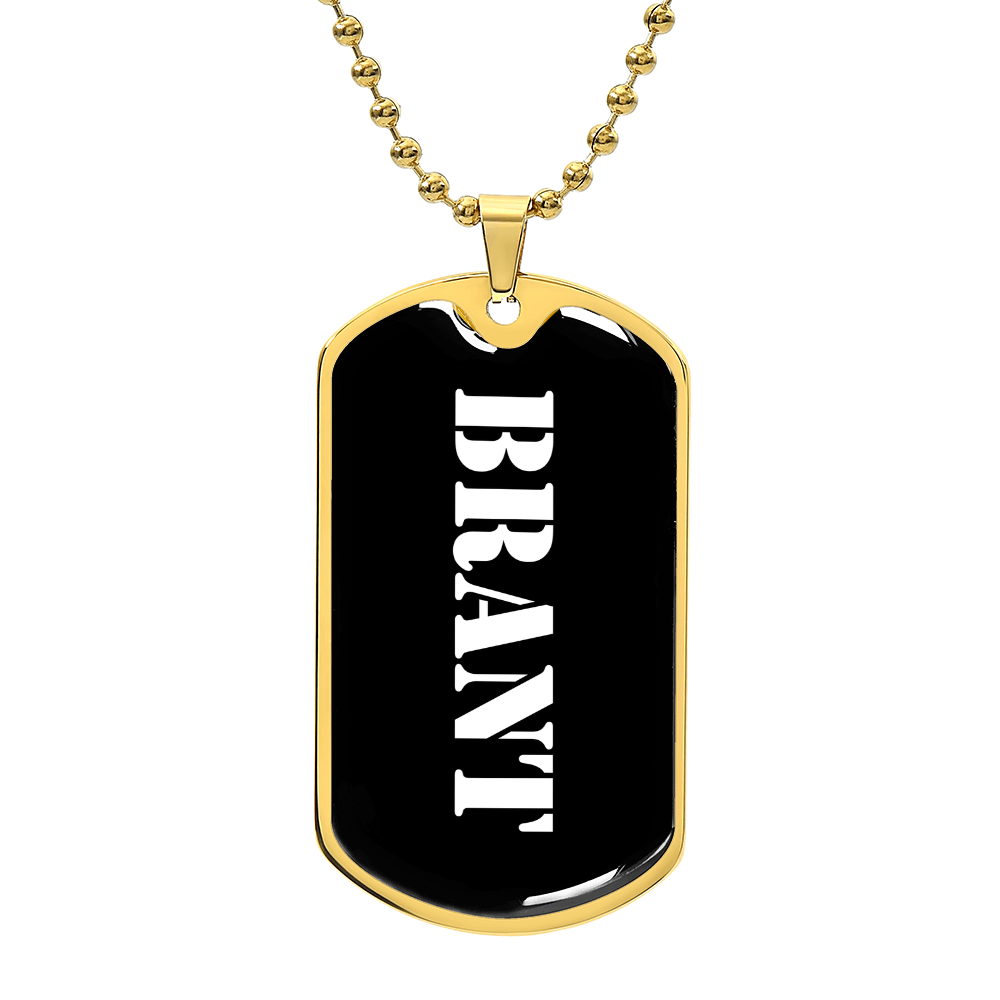 Brant v3 - 18k Gold Finished Luxury Dog Tag Necklace