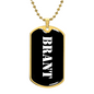 Brant v3 - 18k Gold Finished Luxury Dog Tag Necklace