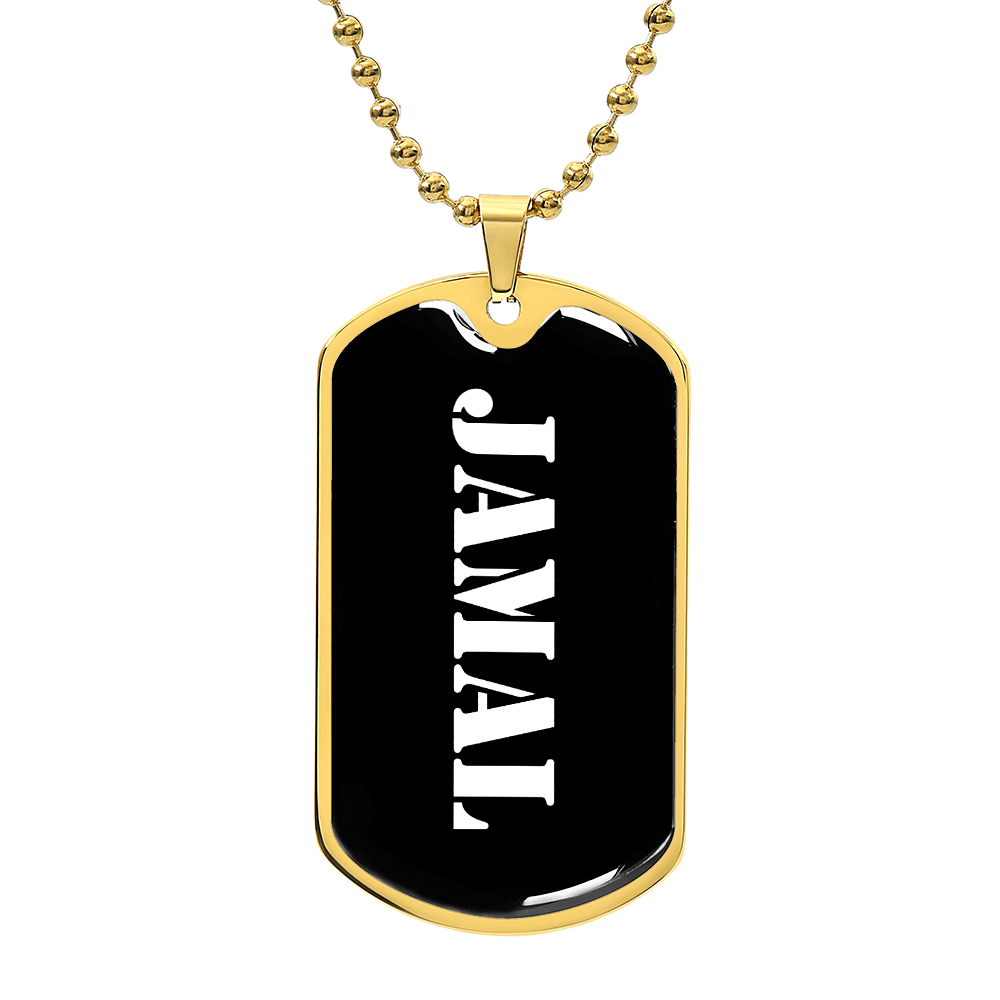 Jamal v3 - 18k Gold Finished Luxury Dog Tag Necklace