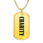 Charity v01 - 18k Gold Finished Luxury Dog Tag Necklace