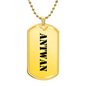 Antwan - 18k Gold Finished Luxury Dog Tag Necklace