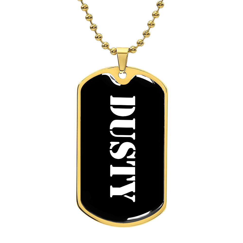 Dusty v3 - 18k Gold Finished Luxury Dog Tag Necklace