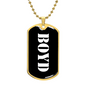 Boyd v3 - 18k Gold Finished Luxury Dog Tag Necklace