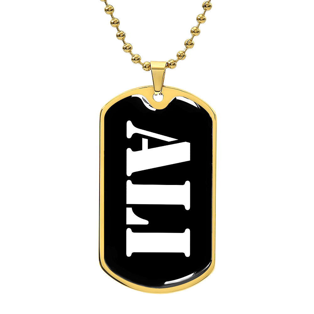 Ali v3 - 18k Gold Finished Luxury Dog Tag Necklace