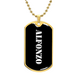 Alfonzo v3 - 18k Gold Finished Luxury Dog Tag Necklace