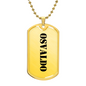 Osvaldo - 18k Gold Finished Luxury Dog Tag Necklace