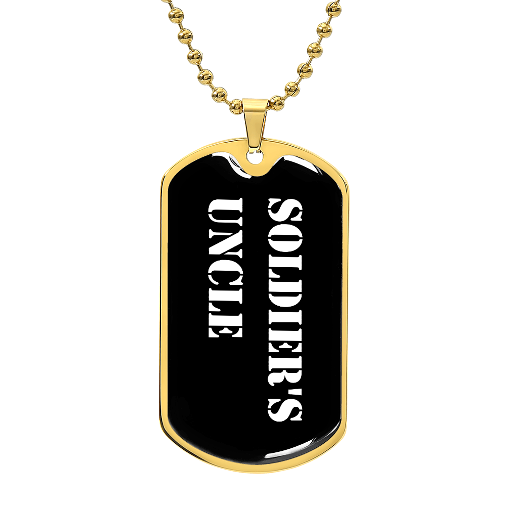 Soldier's Uncle v3 - 18k Gold Finished Luxury Dog Tag Necklace