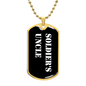 Soldier's Uncle v3 - 18k Gold Finished Luxury Dog Tag Necklace