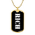 Rich v3 - 18k Gold Finished Luxury Dog Tag Necklace