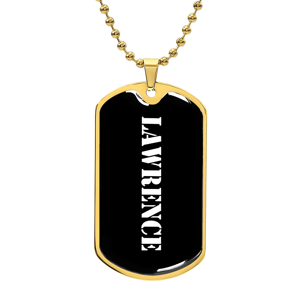 Lawrence v3 - 18k Gold Finished Luxury Dog Tag Necklace