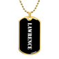 Lawrence v3 - 18k Gold Finished Luxury Dog Tag Necklace