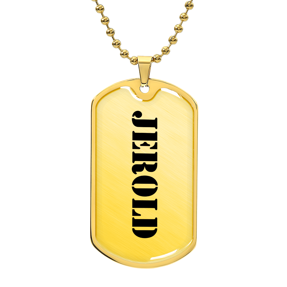 Jerold - 18k Gold Finished Luxury Dog Tag Necklace