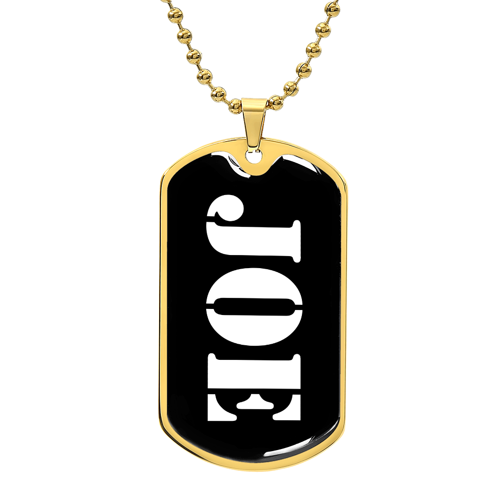 Joe v3 - 18k Gold Finished Luxury Dog Tag Necklace
