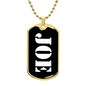 Joe v3 - 18k Gold Finished Luxury Dog Tag Necklace