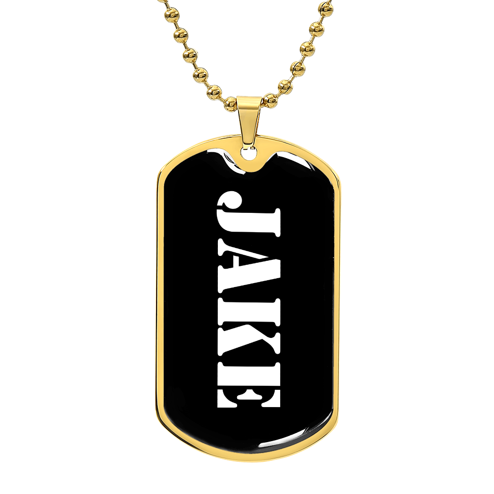 Jake v3 - 18k Gold Finished Luxury Dog Tag Necklace