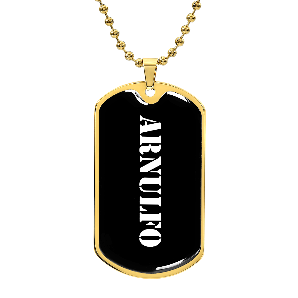 Arnulfo v3 - 18k Gold Finished Luxury Dog Tag Necklace