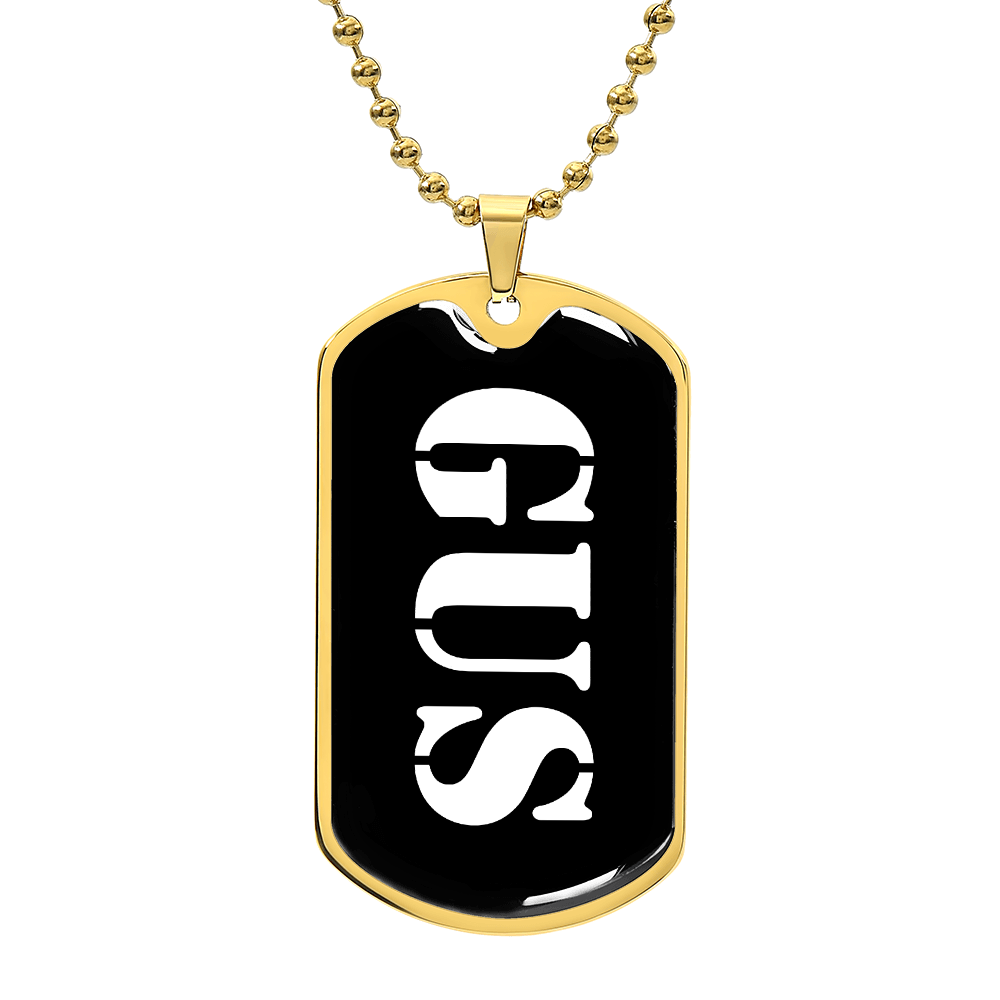 Gus v3 - 18k Gold Finished Luxury Dog Tag Necklace