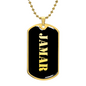 Jamar v2 - 18k Gold Finished Luxury Dog Tag Necklace