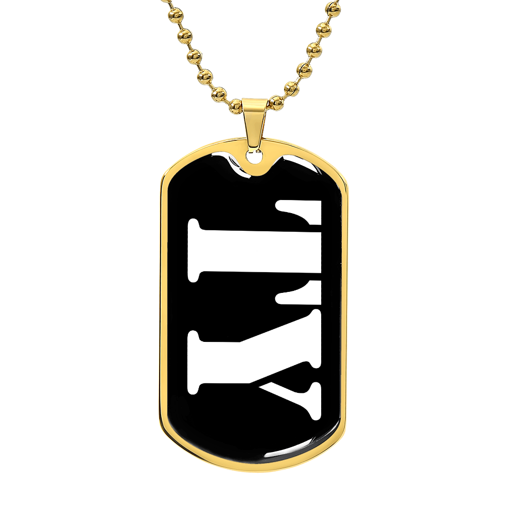 Ty v3 - 18k Gold Finished Luxury Dog Tag Necklace