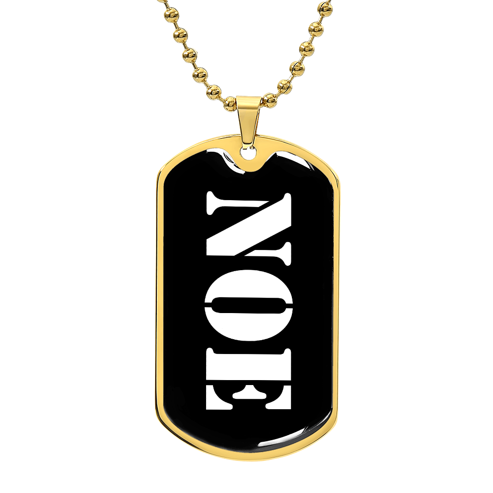 Noe v3 - 18k Gold Finished Luxury Dog Tag Necklace