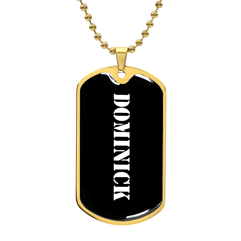 Dominick v3 - 18k Gold Finished Luxury Dog Tag Necklace