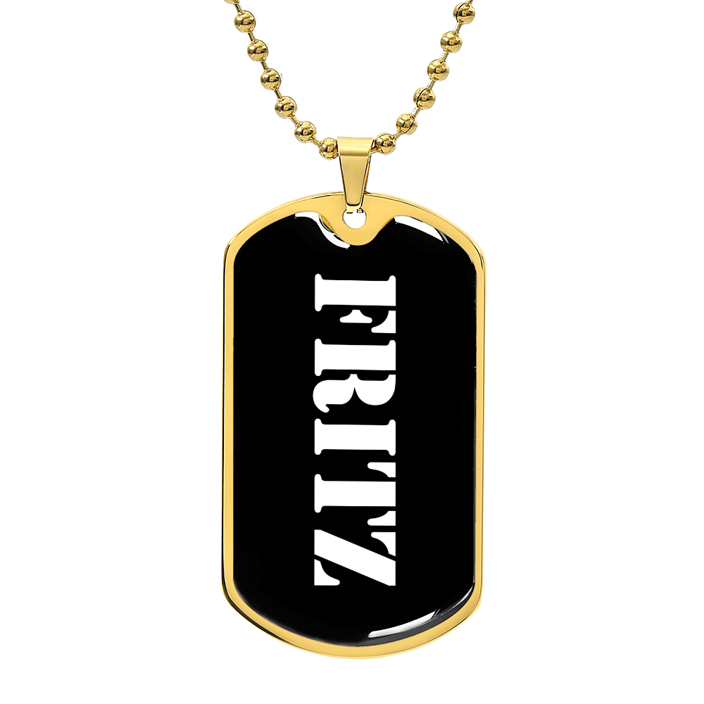 Fritz v3 - 18k Gold Finished Luxury Dog Tag Necklace