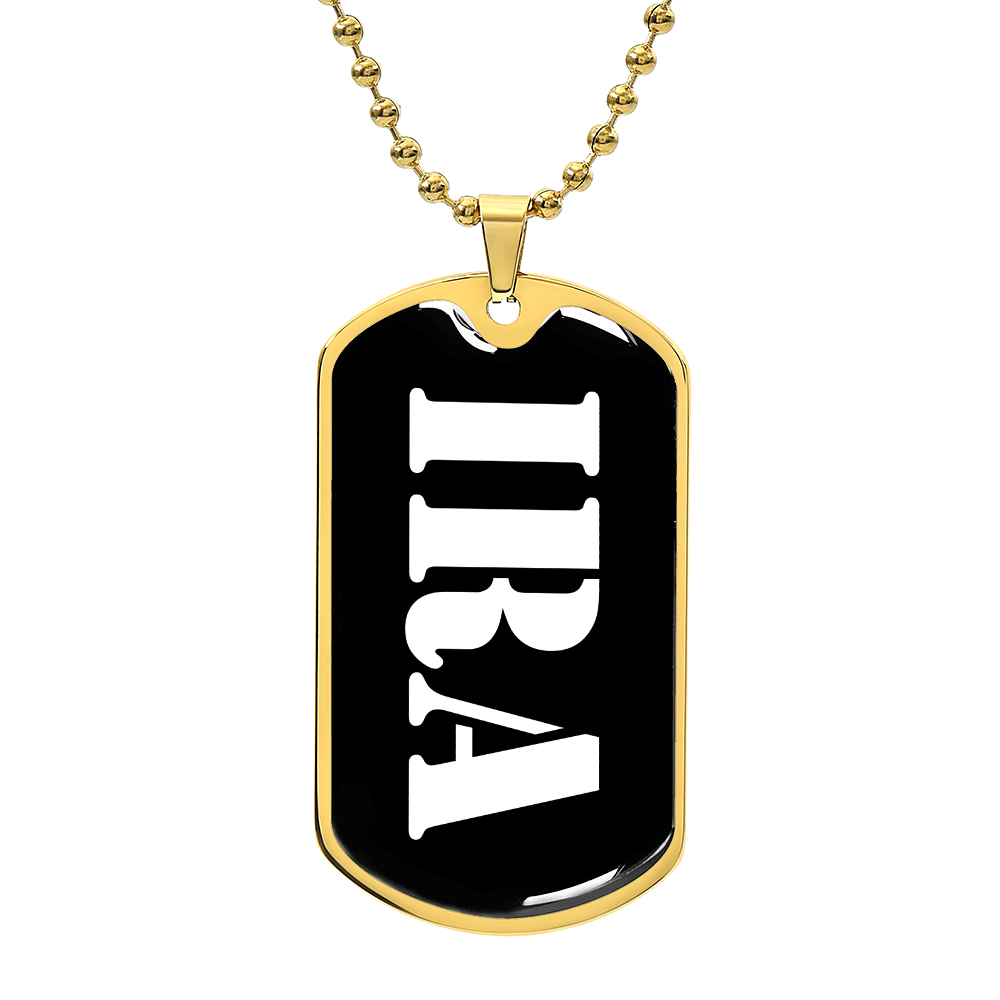 Ira v3 - 18k Gold Finished Luxury Dog Tag Necklace