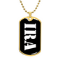 Ira v3 - 18k Gold Finished Luxury Dog Tag Necklace