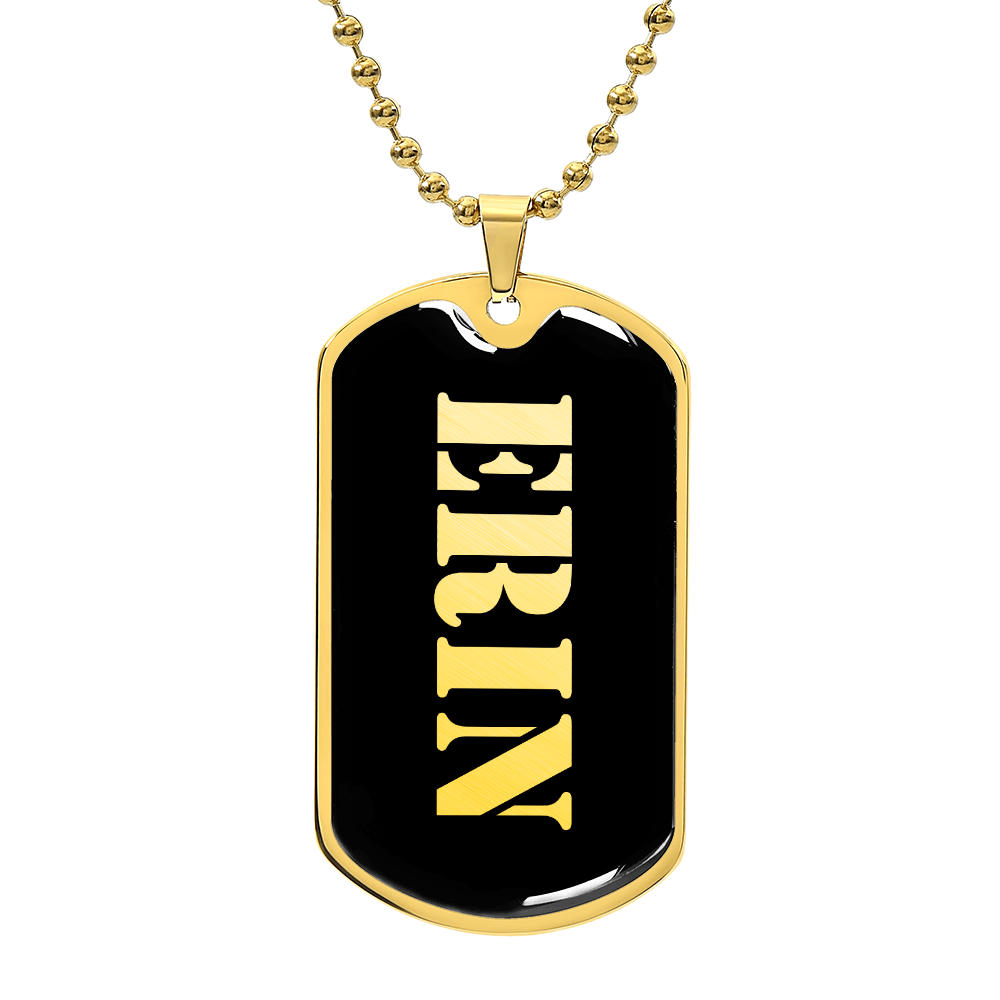 Erin v2 - 18k Gold Finished Luxury Dog Tag Necklace
