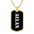 Allan v3 - 18k Gold Finished Luxury Dog Tag Necklace