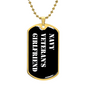 Navy Veteran's Girlfriend v3 - 18k Gold Finished Luxury Dog Tag Necklace