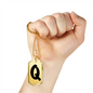 Initial Q v1b - 18k Gold Finished Luxury Dog Tag Necklace