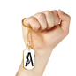 Initial A v001-34 - 18k Gold Finished Luxury Dog Tag Necklace
