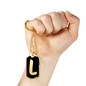 Initial L v2b - 18k Gold Finished Luxury Dog Tag Necklace